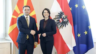 Europaministerin Karoline Edtstadler traf Nordmazedoniens Vize-Premierminister.