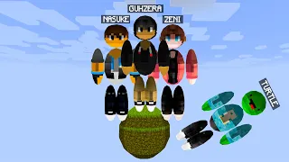 4 PESSOAS SOBREVIVENDO EM 1 BLOCO REDONDO NO MINECRAFT!