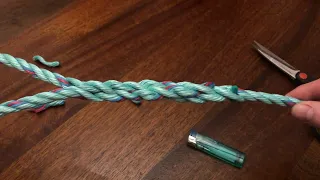 How to splice 3 strand rope easily. Splicing a loop or eye in polysteel lobster / crab pot rope.