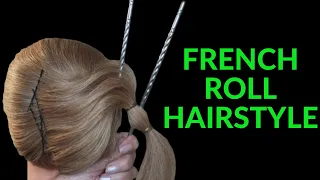 FRENCH ROOL: Timeless Elegance FRENCH TWIST up do Hairstyle tutorial