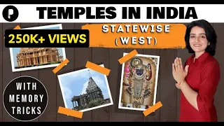 Temples in India | West India | Indian Art & Culture | Memory Tricks by Richa Ma'am | Lecture #2