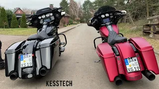 Harley Davidson Street Glide Special Soundcheck KessTech vs Jekill&Hyde Exhaust