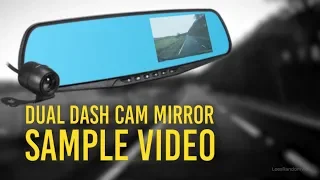 Vehicle Blackbox DVR full HD 1080p Dual Dash Cam Mirror and Rear Camera - Sample Video Footage