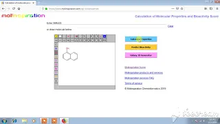 Ligand based drug design using Free software Molinspiration