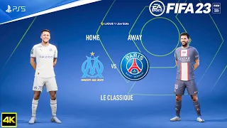 FIFA 23 - Marseille Vs PSG - Le Classique - Ligue 1 Uber Eats 2022/23 | PS5™ Next Gen 4K