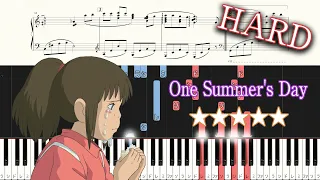 Spirited Away - One Summer's Day - Very Hard Piano Tutorial + Sheets