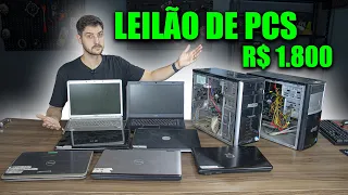 COMPREI 7 NOTEBOOKS E 2 PCS POR 1.800 REAIS NO LEILÃO, SERÁ QUE VAI PRESTAR?