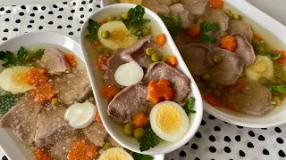 ЗАЛИВНОЕ ИЗ ЯЗЫКА - КАК ВКУСНО ПРИГОТОВИТЬ ЗАЛИВНОЙ ЯЗЫК