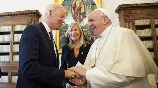 Private Unterredung mit Überlänge: Joe Biden zu Gast beim Papst