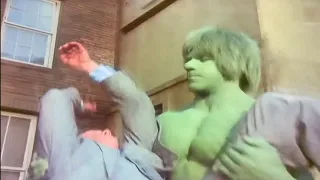 The Incredible Hulk Interview with the Hulk Jack McGee is saved by Hulk scene
