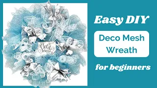 EASY DIY DECO MESH WREATH TUTORIAL FOR BEGINNERS