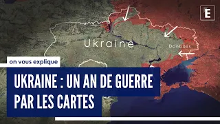 Guerre en Ukraine : un an de conflit résumé en cartes