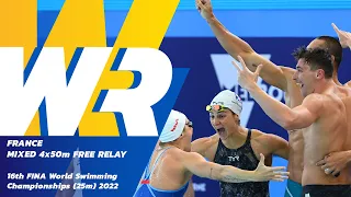 NEW WORLD RECORD 🚨🚨 | Mixed 4x50m Freestyle Relay | 16th FINA World Swimming Championships 2022