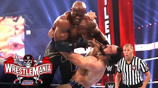 McIntyre lands three Future Shock DDTs on Lashley: WrestleMania 37 – Night 1 (WWE Network Exclusive)