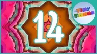 The Count By 14 kaleidoscope | Counting By 14 to 196 | Tiny Tunes