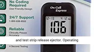 On Call Express Diabetes Testing Kit- Blood Glucose Meter, 10 Blood Test Strips, 30g Lancets