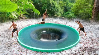Build Temple Underground House Water Slide To Tunnel Underground Swimming Pools For hiding
