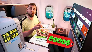 პირველი ფრენა 2000$ ბიზნეს კლასით | Fly Dubai Business Class
