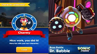 Sonic Dash Prime: Charmy New Character Unlocked vs New Boss Dr. Babble (android, ios) Gameplay