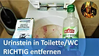 Urinstein in Toilette / WC RICHTIG entfernen