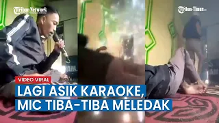 Lagi Asik Karaokean, Mic yang Digunakan Pria ini Tiba tiba Meledak Gara gara Tersambar Petir