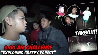 Exploring THE CREEPY FOREST at 3:00 AM with BILLIONAIRE GANG!! **may sumilip** (TUMAKBO SILA VON)