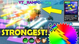 THE STRONGEST WEAPON in Weapon Fighting Simulator (Roblox) SHINY ETERNAL THUNDERBOLT IS INSANE!!