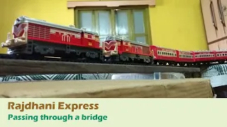 Rajdhani Express Passing through a bridge