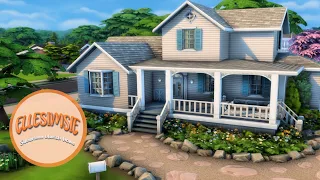 Suburban blueish home | The Sims 4 Speedbuild with Relaxing Sound | NO CC