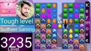 Candy crush saga level 3235 । Tough level । No boosters । Candy crush 3235  help । Sudheer Gaming