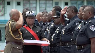 Fijian President officiates at the Fiji Police Force Medal Parade