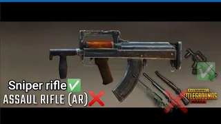 Groza is sniper rifle. Now flare gun is available in sniper training.