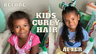 Kids CURLY Hair | How To Refresh Curly Hair! Curly Hair Routine!