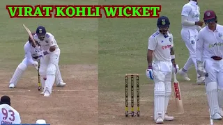 Virat Kohli wicket today vs WI 1st test match 2023 | rahkeem cornwall dismiss Virat Kohli on 76 run