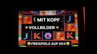 50€ Freispiele mit Kopf 😱 Book of Ra zocken Vollbild Casino Spielothek Spielhalle Automat Novoline