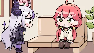 Miko got surprised by how cute and polite Laplus was when meeting in real life[Animated Hololive]