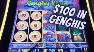 $100 in Genghis and wow!  #slots #casino #slotmachine