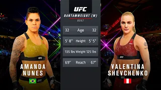 UFC 4 - Amanda Nunes vs. Valentina Shevchenko [1080p 60 FPS]