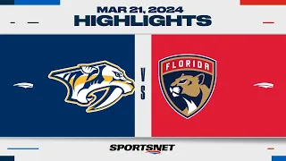 NHL Highlights | Predators vs. Panthers - March 21, 2024