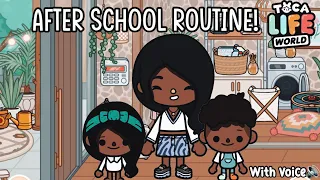 Aesthetic after school routine!📝🏫|Toca life roleplay💓|With voice🔊