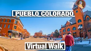 River Walk - Pueblo Colorado Walking Tour - Walking Tours for Treadmill - 4K City Walks Virtual Walk