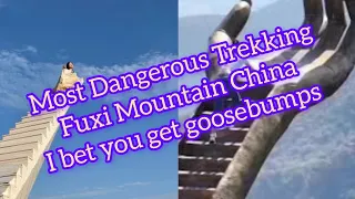 🔥🧗Stairs to Heaven Fuxi Mountain #china #trending #viral  @CMFamily_CulinaryGigglesTravel