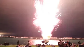 Fireworks show in San Diego where a computer glitch caused the entire 18 minute show to go off