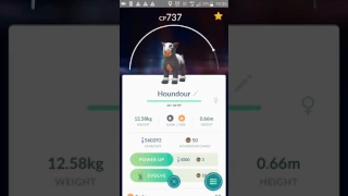 Houndoom evolved from Houndour; Pokemon Go Gen 2