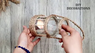 making a candle holder out of a wasted bottle | DIY craft box | tutorial