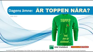 Tobbe Spekulerar - Är toppen nära?