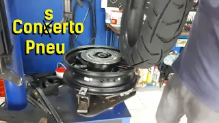 Conserto pneu de moto