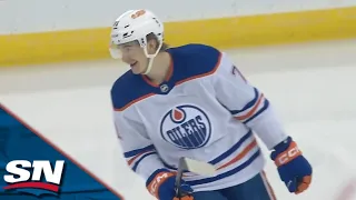 Ryan McLeod Gives Oilers Hot Start With Goal 24 Seconds Into Game vs. Devils