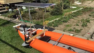 Крепление солнечных панелей на байдарку