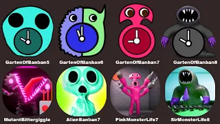 Garten of Banban 7+8 Mobile,Garten of Banban 5+6,Mutant Bittergiggle,Pink Monster Life Challenge 7